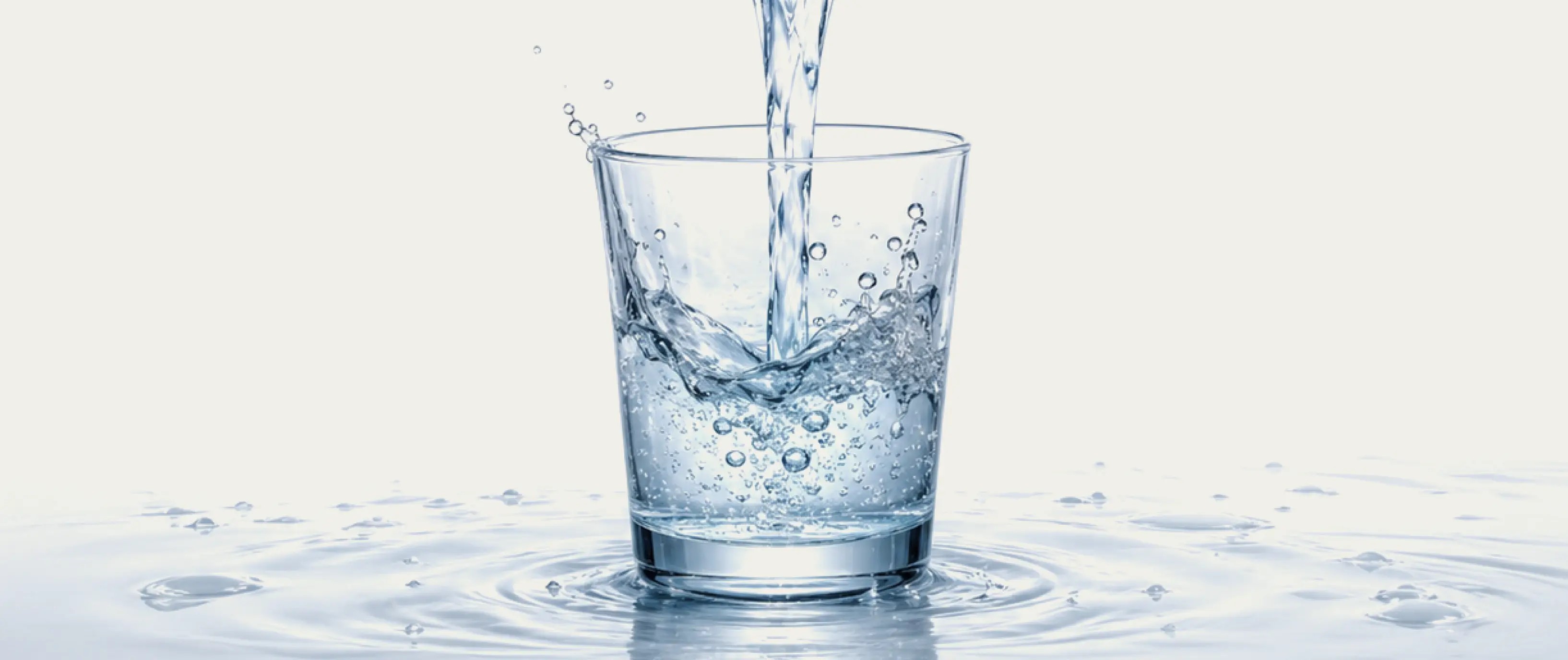 Чаша с чиста филтрирана вода за пиене